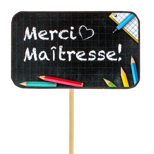 Pick Merci Maîtresse 5,1×8,5 cm – Par 25