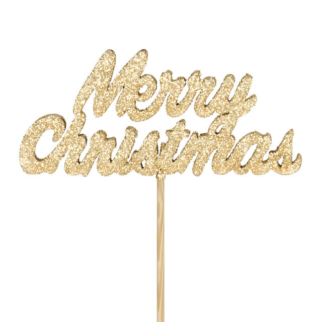 Pick Merry Christmas 4×10 cm Or – Par 25