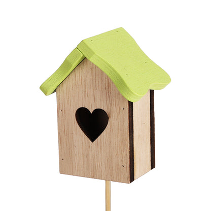 Pick Birdhouse 3D Wood Ø5×H7.5 cm – Pack of 24