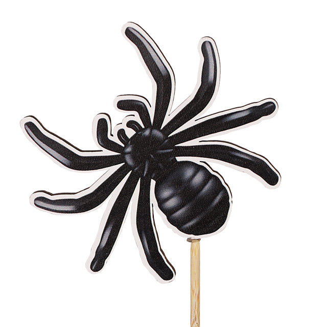 Pick Black Spider – 9×9 cm – 12 cm & 50 cm Stick
