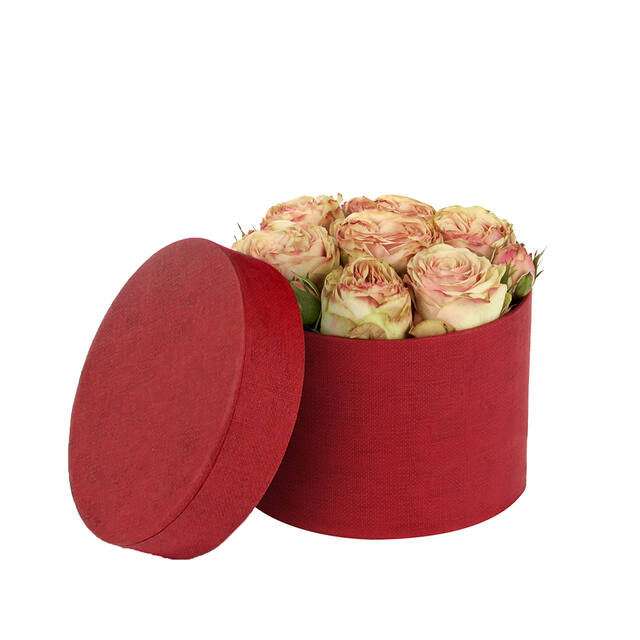Fabric Round Hatbox Ø14×H10 cm – Pack of 36
