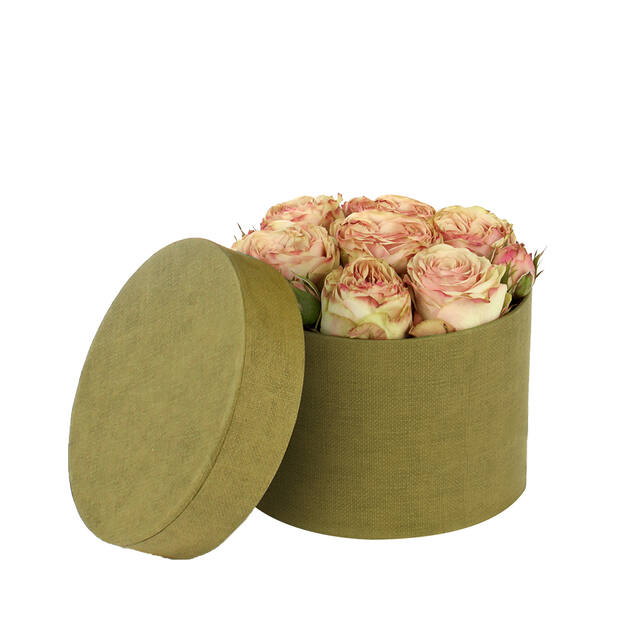 Fabric Round Hatbox Ø14×H10 cm – Pack of 36