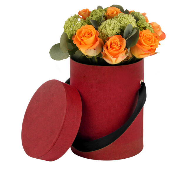 BX Fabric Round Hatbox with Ribbon Ø13×H17 cm – Pack of 18