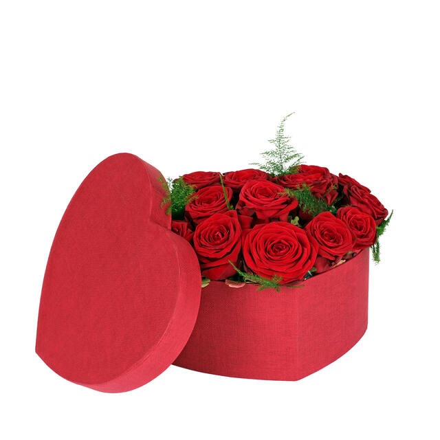 BX Hatbox Heart Red 20×25×10 cm – Pack of 16